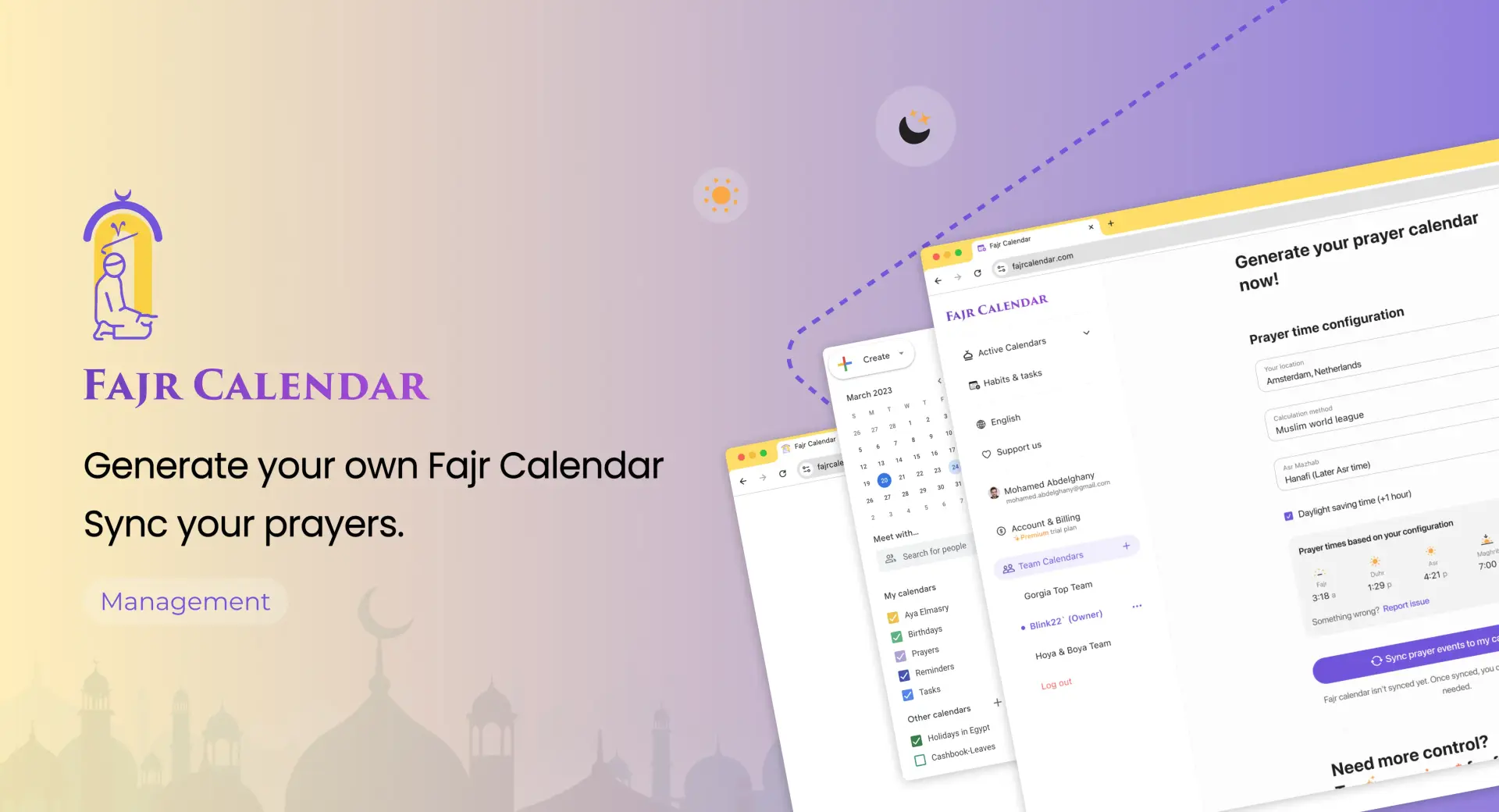 Fajr Calendar - Balancing Faith and Productivity's image