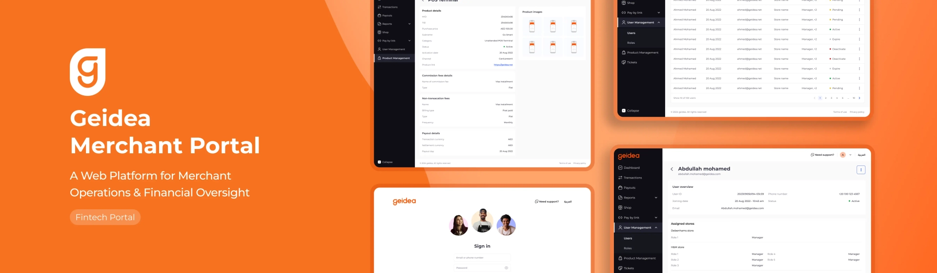 Geidea Merchant Portal: A Web Platform for B2B Digital Payments & Financial Oversight's image